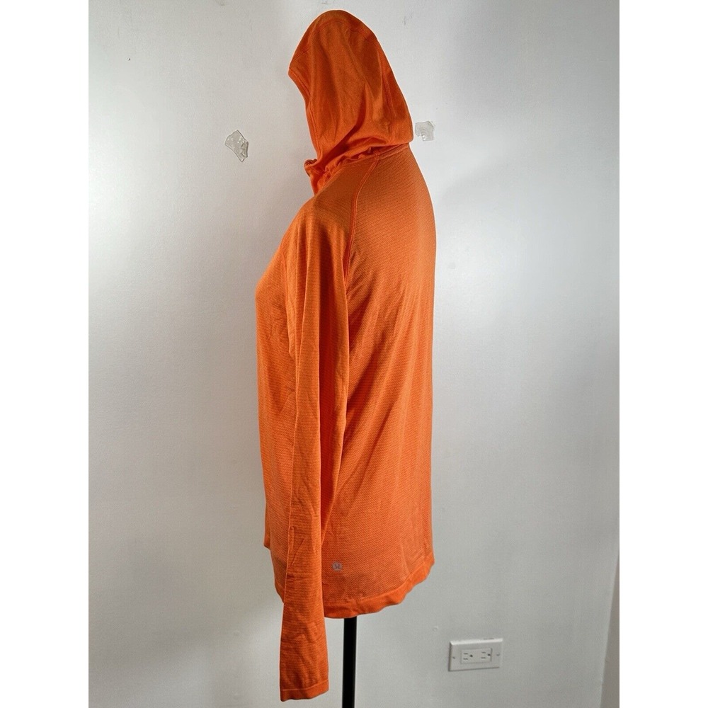 Lululemon Women 1/4 Zip Orange Hoodie Long Sleeve Small - Picture 4 of 7